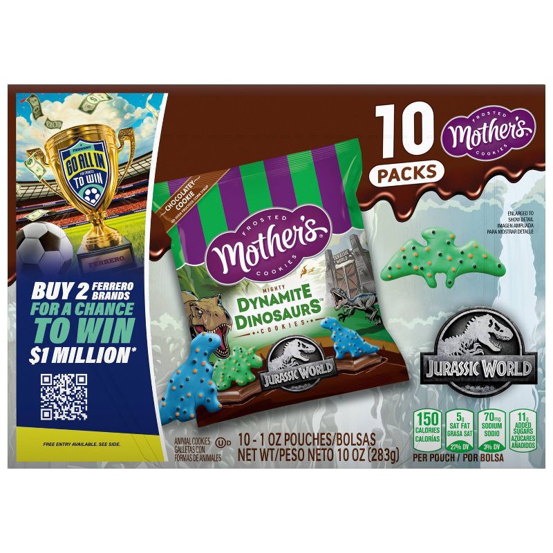 slide 4 of 8, Mother's Cookies Chocolate Dinosaurs - 10oz/10ct, 10 ct; 10 oz