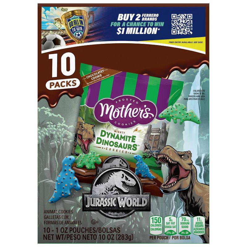 slide 6 of 8, Mother's Cookies Chocolate Dinosaurs - 10oz/10ct, 10 ct; 10 oz