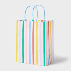 Small Vertical Stripes Gift Bag Colorful - Spritz™