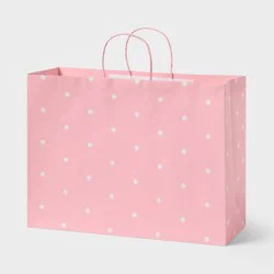 XL Polka Dots Gift Bag Pink/White - Spritz™