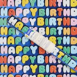 96"x30" 'Happy Birthday' Bubble Letter Gift Wrapping Paper Colorful - Spritz™