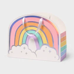 Large Rainbow Shaped Birthday Gift Bag Colorful - Spritz™