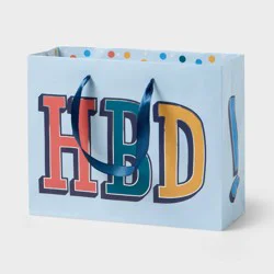 Small 'HBD' Birthday Gift Bag Blue - Spritz™