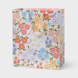 XL Floral 'Happy You Day' Birthday Gift Bag White/Peach/Blue - Spritz™