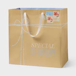 Large Square 'special Delivery' Letter Birthday Gift Bag Natural - Spritz™