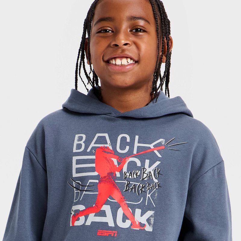 slide 2 of 4, Boys' ESPN Baseball Hoodie Pullover Sweatshirt - Navy Blue S, 1 ct