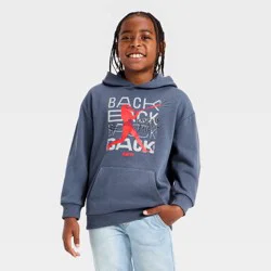 Boys' ESPN Baseball Hoodie Pullover Sweatshirt - Navy Blue L