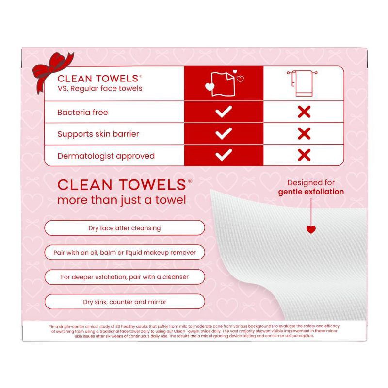 slide 2 of 10, Clean Skin Club Galentines Towels - 10ct, 10 ct