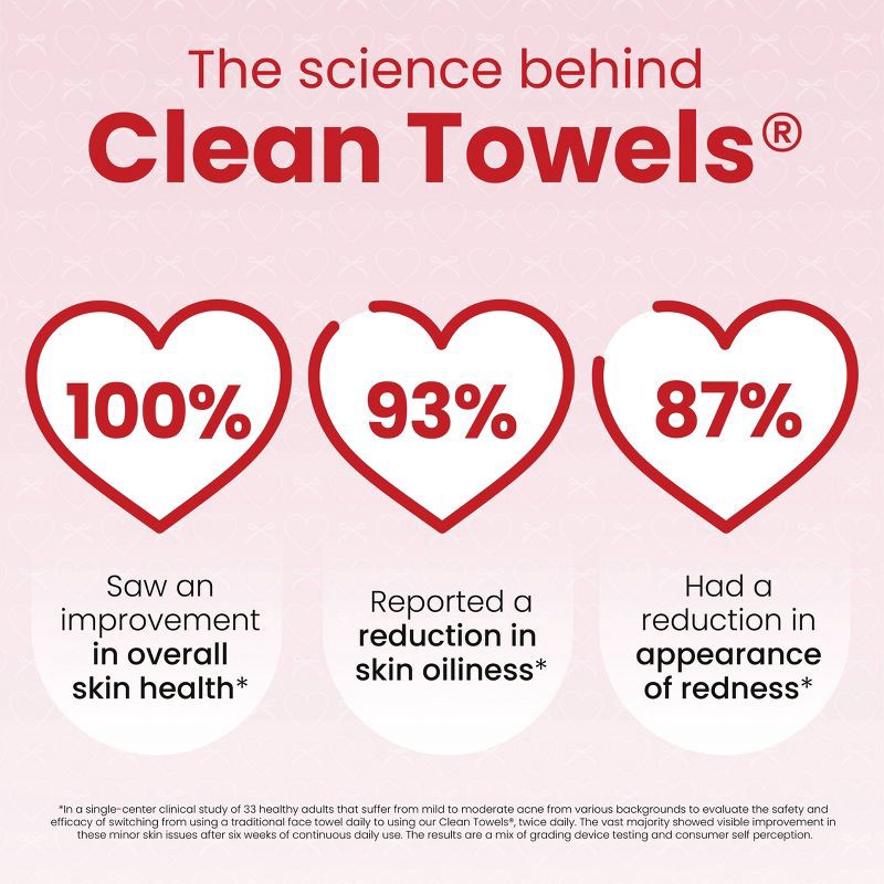 slide 4 of 10, Clean Skin Club Galentines Towels - 10ct, 10 ct