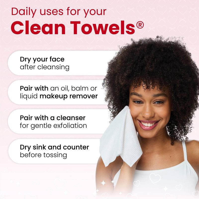 slide 10 of 10, Clean Skin Club Galentines Towels - 10ct, 10 ct
