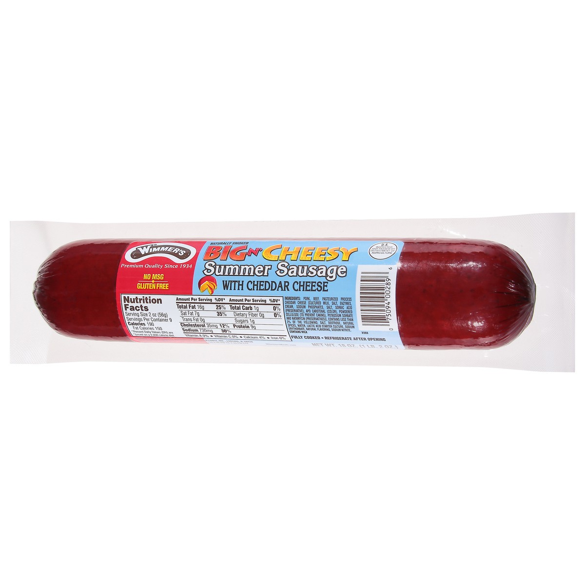 slide 10 of 13, Wimmer's Summer Sausage, 18 oz