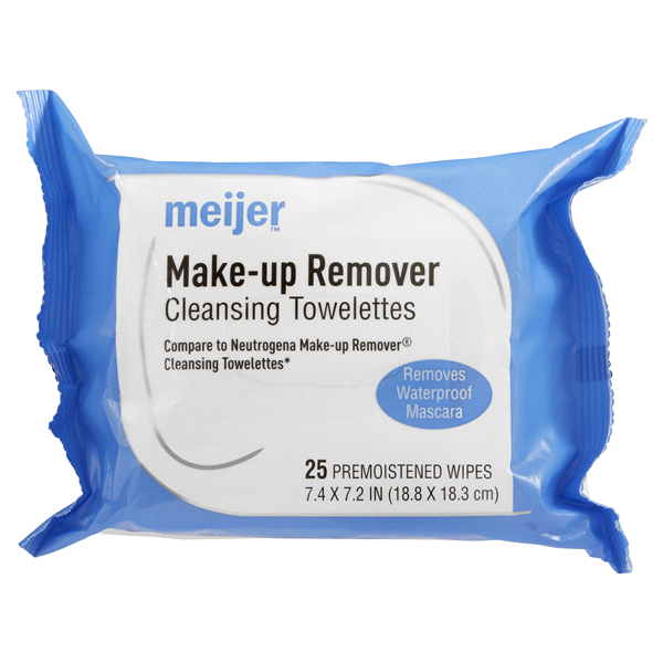 slide 1 of 4, Meijer Makeup Remover Cleansing Wipe, 25 ct