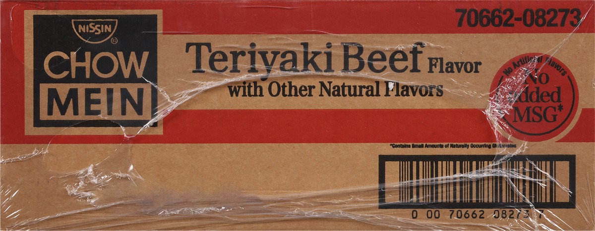 slide 3 of 9, Nissin Chow Mein Restaurant Style Teriyaki Beef Flavor Noodles 8 - 4 oz Trays, 32 oz