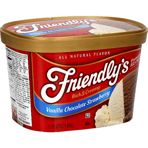 slide 2 of 2, Friendly's Vanilla Chocolate Strawberry Ice Cream, 48 oz