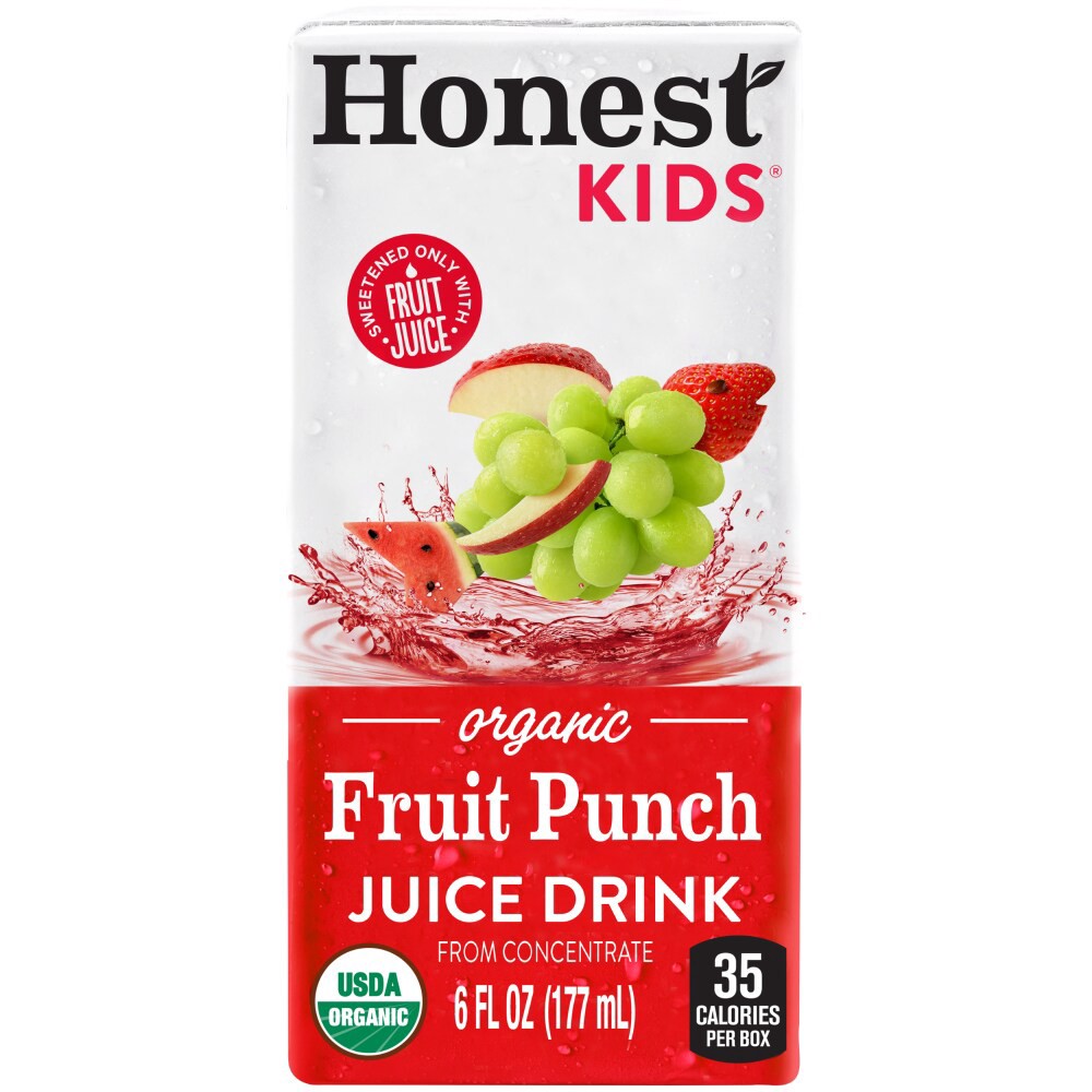 slide 1 of 4, Honest Kids Fruit Punch Organic Juice Drink - 10 ct; 6 fl oz, 10 ct; 6 fl oz