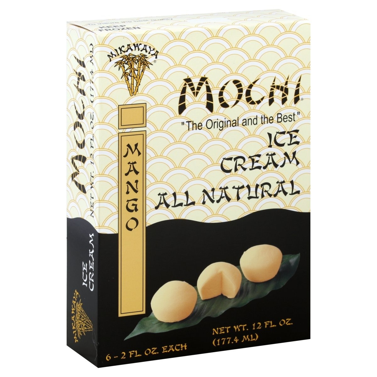 slide 1 of 1, Mikawaya Mochi Ice Cream Mango, 12 fl oz