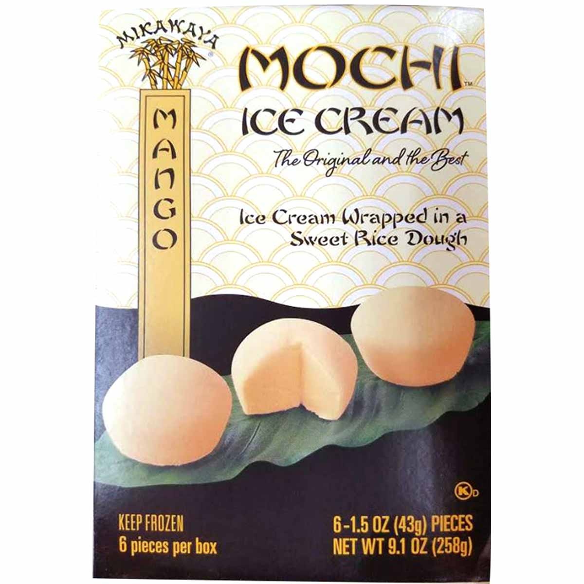 slide 1 of 1, Mikawaya Mochi Ice Cream Mango, 12 oz