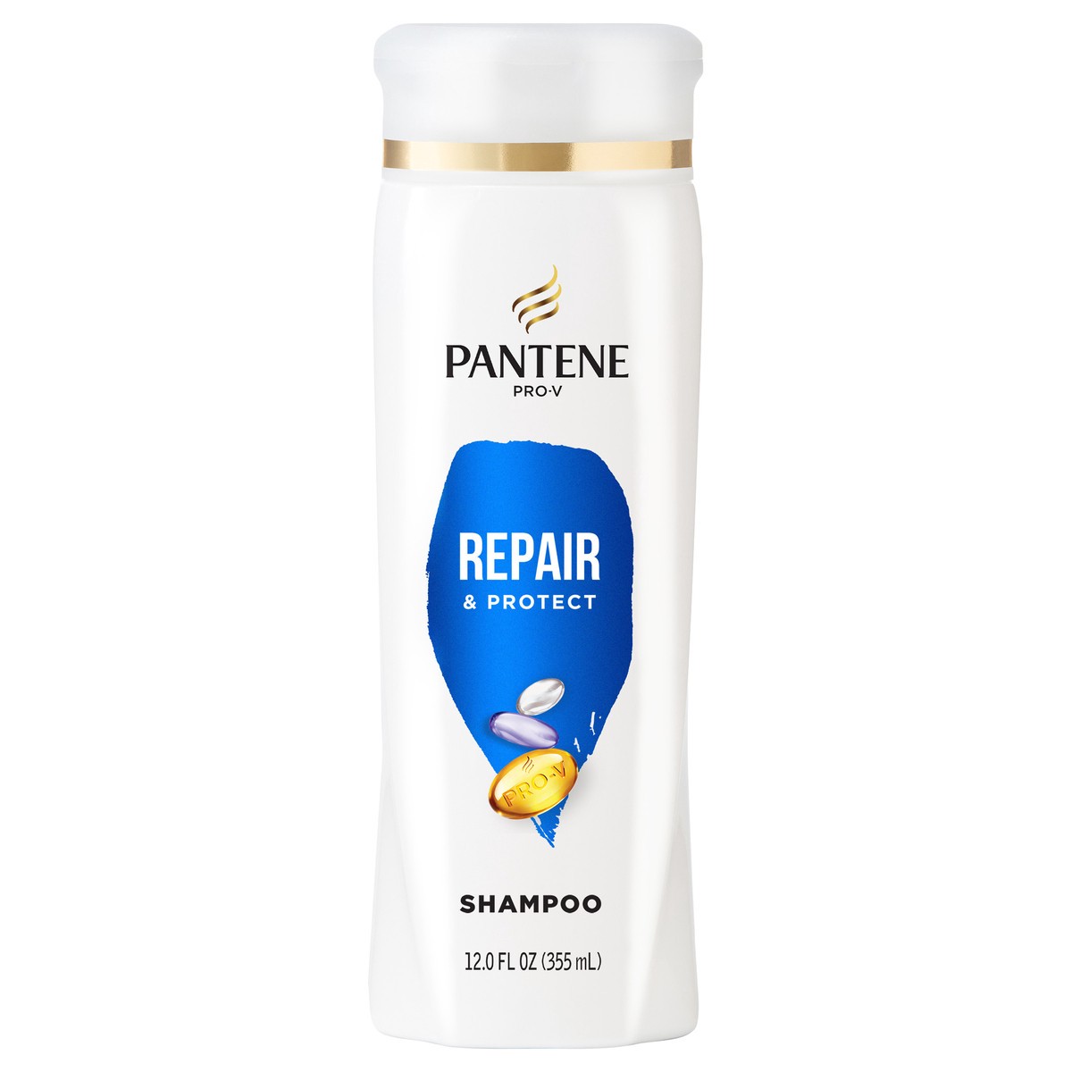 slide 1 of 9, Pantene Shampoo, Repair and Protect for Damaged and Bleached Hair, Gentle Cleansing, Detangles Hair, Safe for Color Treated Hair, 12.0 oz, 12 fl oz