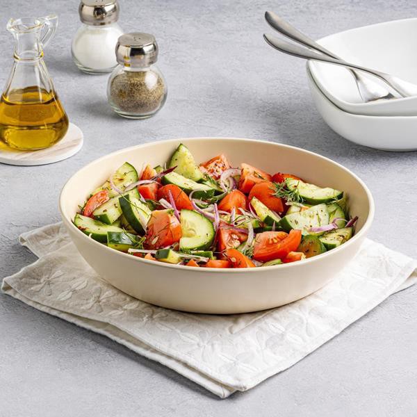 slide 1 of 1, Hy-Vee Seasons 10 In. Serving Bowl In Linen, 1 ct