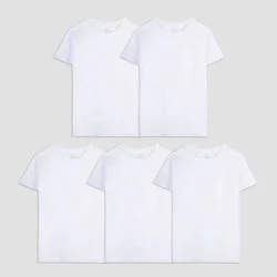 Fruit of the Loom Boys' 4 + 1 Bonus Pack T-Undershirt - White XS