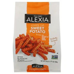 Alexia Sweet Potato Crinkle Cut Fries Seasoned with Sea Salt & Black Pepper 20oz