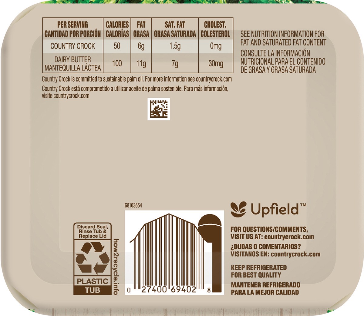 slide 3 of 12, Country Crock Family Size Original Vegetable Oil Spread 67.5 oz, 67.5 oz