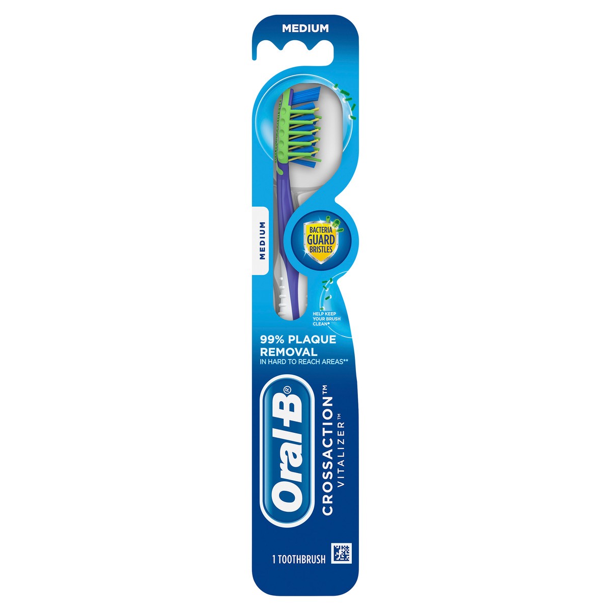 slide 5 of 5, Oral-B CrossAction Vitalizer Medium Toothbrush 1 ea, 1 ct