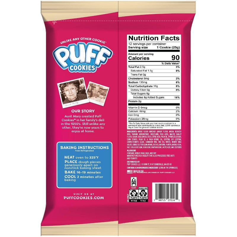 slide 2 of 5, Puff Cookies Cookie Dough Love Bomb Sugar Cookie - 10.35oz/12ct, 10.35 oz, 12 ct