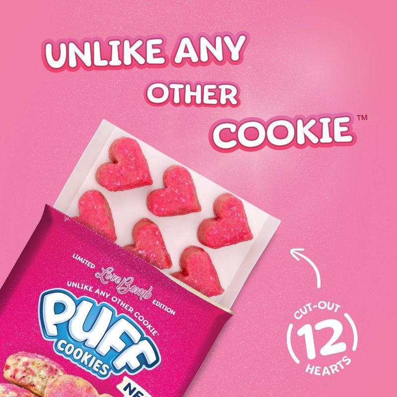 slide 3 of 5, Puff Cookies Cookie Dough Love Bomb Sugar Cookie - 10.35oz/12ct, 10.35 oz, 12 ct