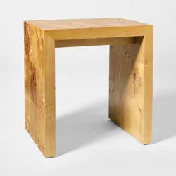 Threshold designed w/Studio McGee Ogden Burled Wood Side Table Brown - Threshold™ designed with Studio McGee Fully Assembled
