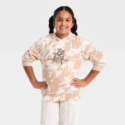 Girls' Toy Story Jessie and Bullseye Cow Printed Hoodie Pullover Sweatshirt - Taupe L