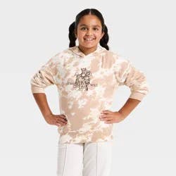 Girls' Toy Story Jessie and Bullseye Cow Printed Hoodie Pullover Sweatshirt - Taupe L