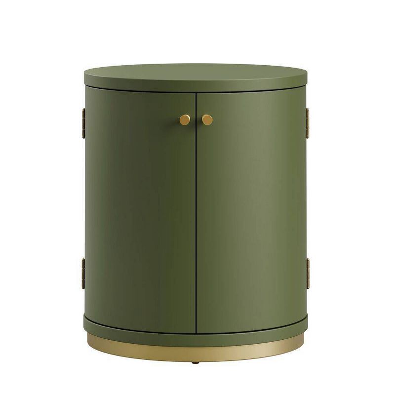 slide 1 of 13, Whalen Round Accent Cabinet with 2 Door Olive Green, 1 ct