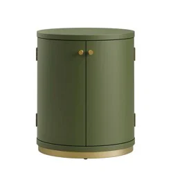 Whalen Round Accent Cabinet with 2 Door Olive Green
