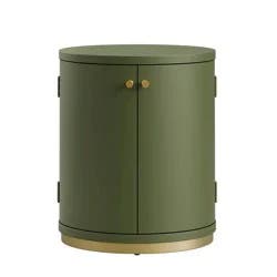 Whalen Round Accent Cabinet with 2 Door Olive Green