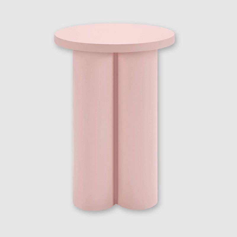 slide 1 of 4, Distributed by Vendor Chunky Leg Matte Side Table Pink, 1 ct