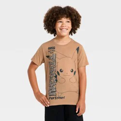 Boys' Pokemon Pikachu Graphic T-Shirt - Beige XL