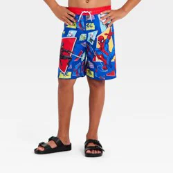 Mattel Boys' Spider-Man Swim Trunks - Blue 9-10