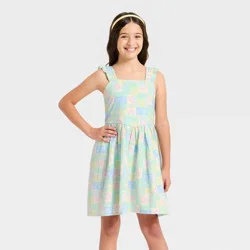 Disney Princess Girls' Disney The Little Mermaid and Flounder Gauze Dress - Light Green XS