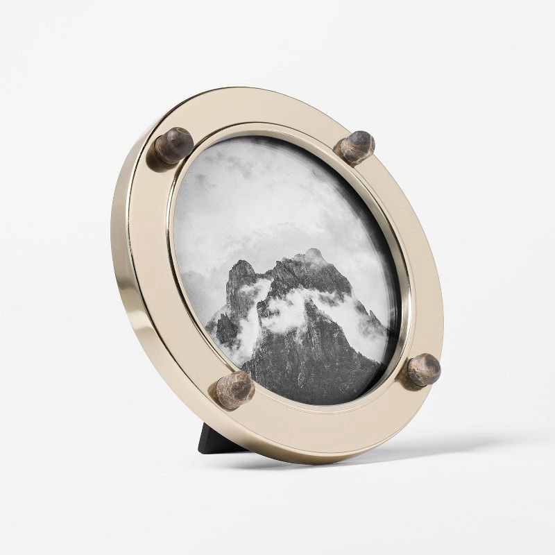 slide 1 of 4, Threshold designed w/Studio McGee 6"x6" Metal and Marble Frame - Threshold™ designed with Studio McGee, 6 in x 6 in