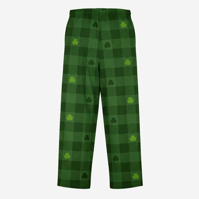 slide 2 of 3, Bioworld Men's St. Patrick's Day Plaid Clover Knit Pajama Pants - Green XL, 1 ct