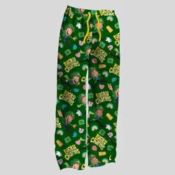 General Mills Men's Lucky Charms Knit Pajama Pants - Gold/Green XL