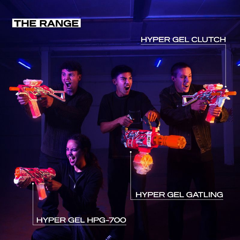 slide 4 of 8, XSHOT Hyper Gel Red Gatlin 20000 Toy Blaster, 1 ct