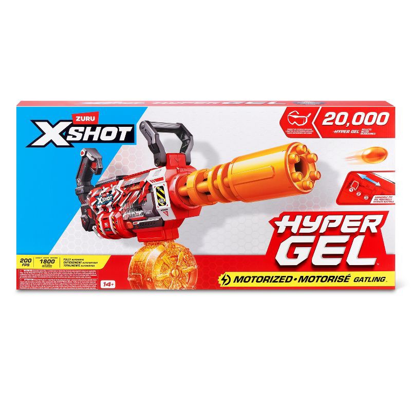 slide 7 of 8, XSHOT Hyper Gel Red Gatlin 20000 Toy Blaster, 1 ct