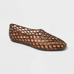 Women's Yuri Jelly Flats - A New Day™ Brown 6