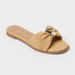 Women's Kalina Sandals with Memory Foam Insole - A New Day™ Natural 9.5