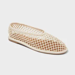 Women's Esme Stretch Crochet Shoes with Memory Foam Insole - Universal Thread™ Cream 9