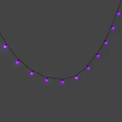 20ct Flickering LED Halloween Indoor Outdoor Novelty String Lights Purple - Hyde and EEK! Boutique™
