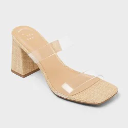 Women's Hattie Heels with Memory Foam Insole - A New Day™ Natural 7.5