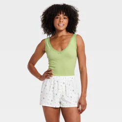 Women's Ribbed Sleep Tank Top - Wild Fable™ Green XXL